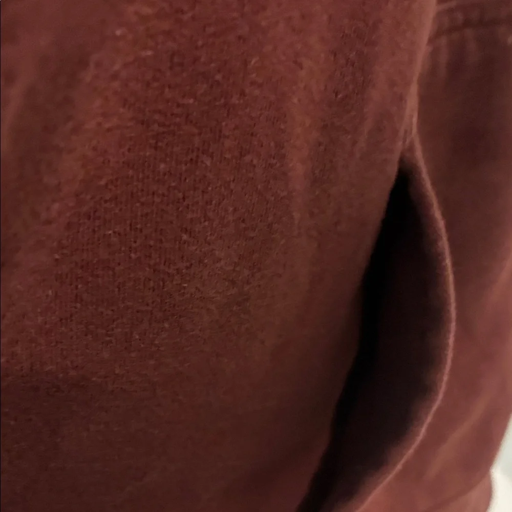 The North Face Deep Maroon Pullover Hoodie with White Logo SIZE L